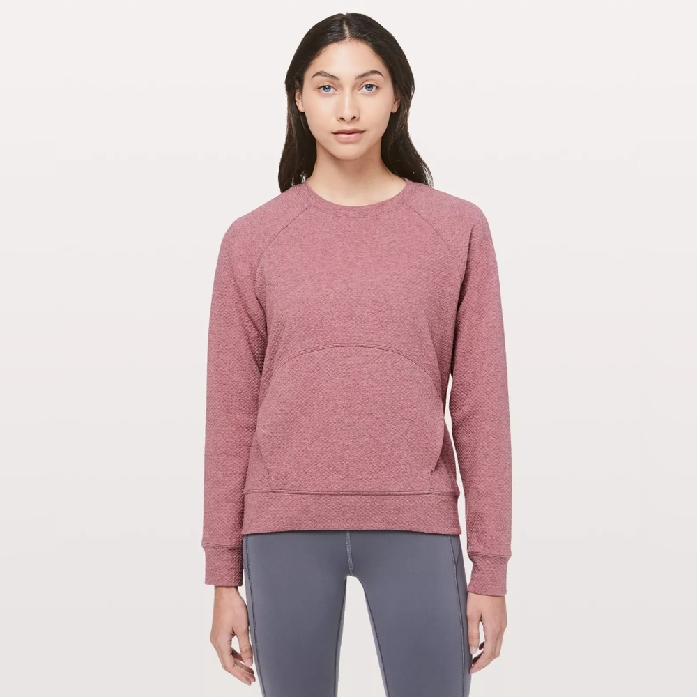 Lululemon Catch A Moment Crew Neck Sweater Size 6 Dusty Rose / Pink